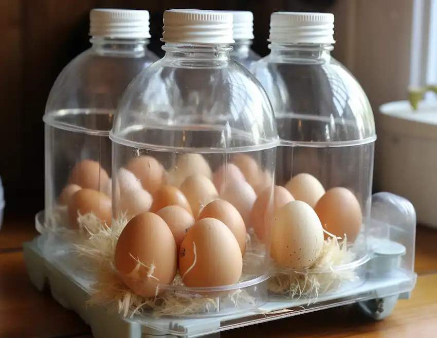 incubateur d'oeufs fait maison utilisant une bouteille d'eau 1