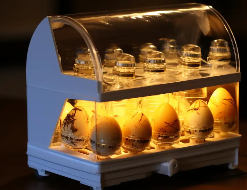incubateur d'oeufs fait maison utilisant une bouteille d'eau 2