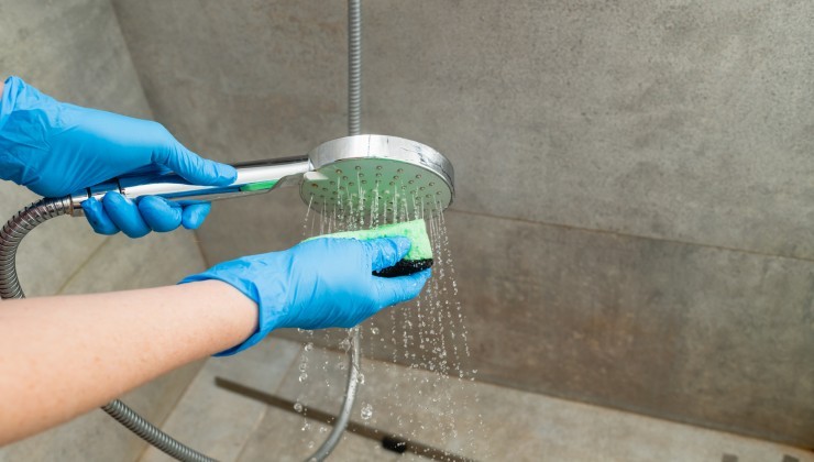 Pulire la doccia Nettoyage de la douche