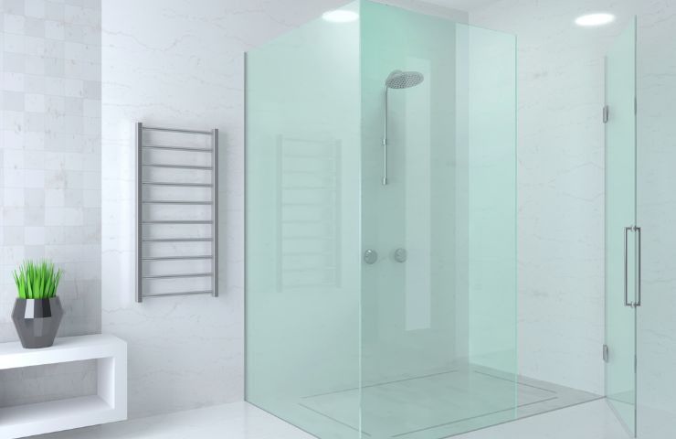 solution de douche en verre calcaire
